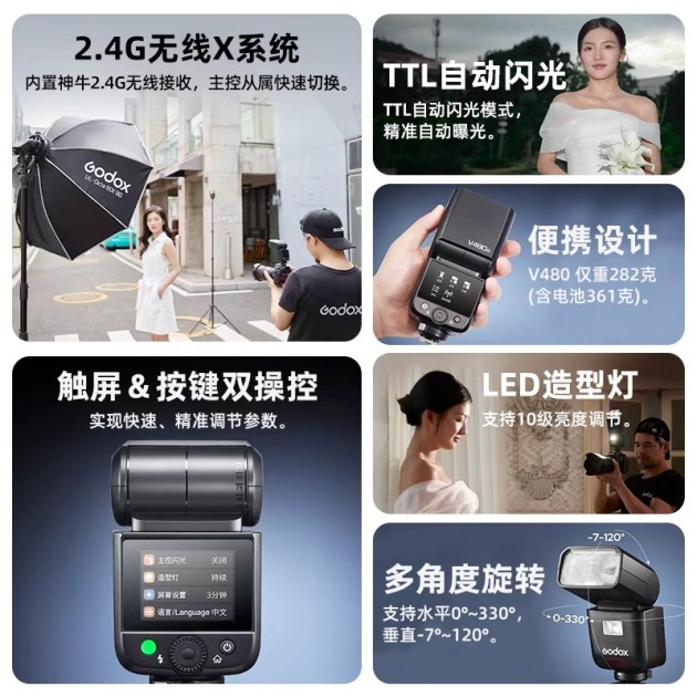 神牛V480机顶闪光灯产品图3